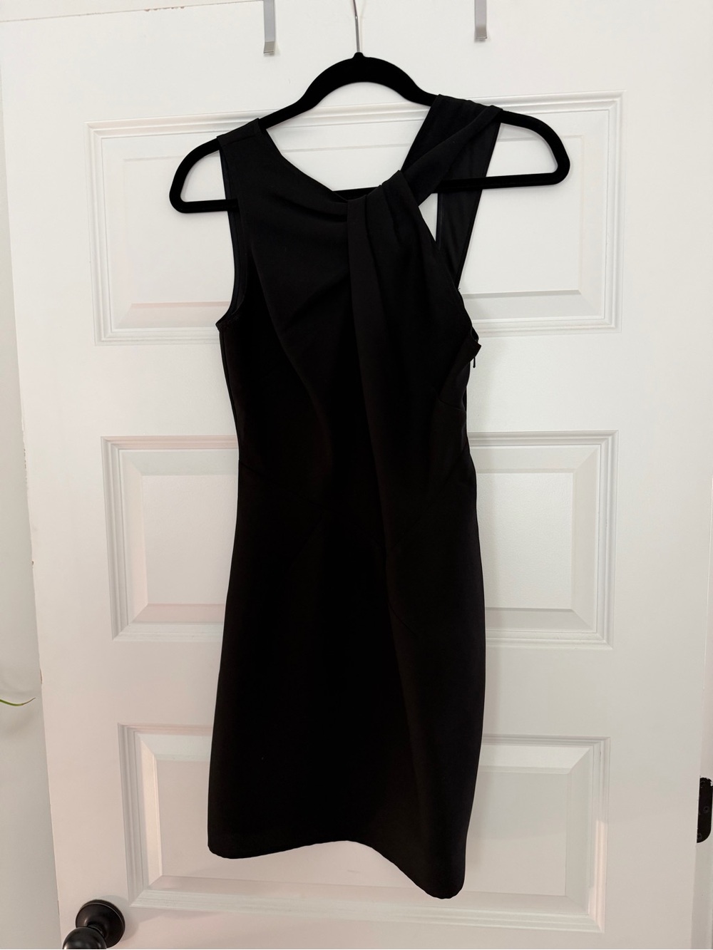 Revolve AQ/AQ Black One-Shoulder Twist Dress